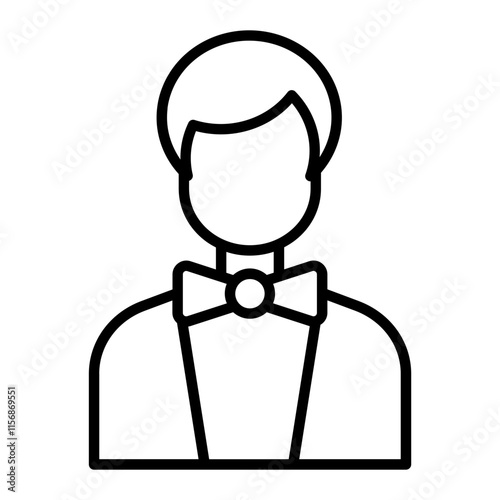 Groom outline icon