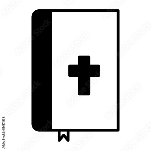 Bible black icon