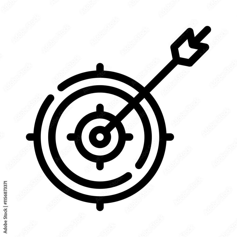 bullseye line icon bullseye line icon