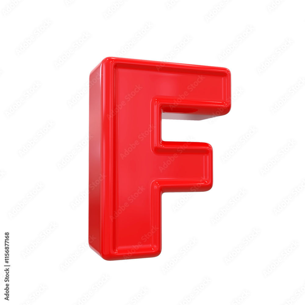 Red Font Letter F