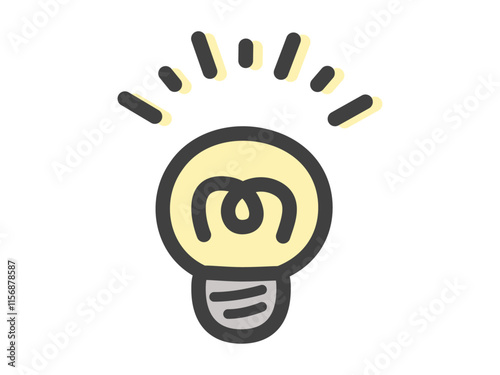 ひらめきや発見、インスピレーションを感じたときの電気のマーク03