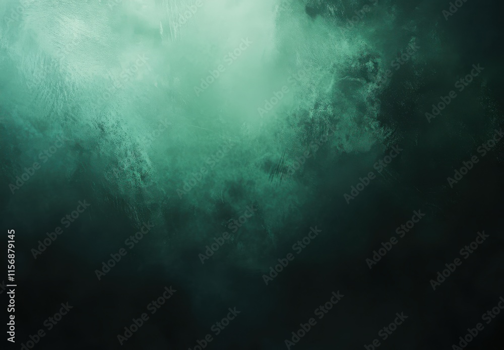 Obraz premium Abstract Background with Mysterious Shades of Green and Black, Evoking a Sense of Depth and Intrigue, Perfect for Designs that Require a Unique Aesthetic Appeal