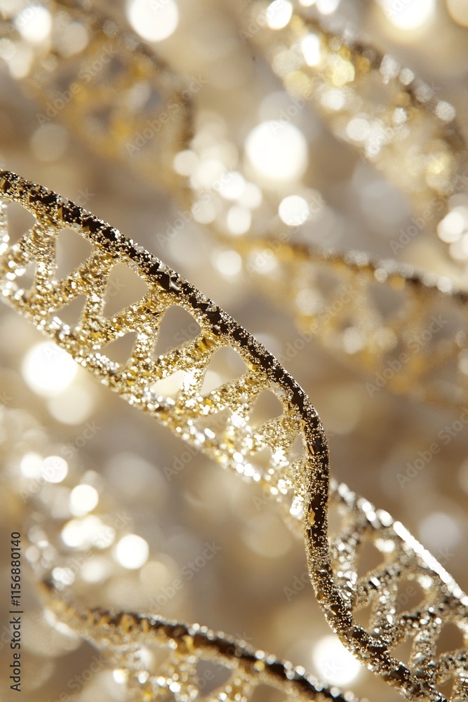 Shimmering Golden Glitter Texture with Sparkling Bokeh Lights for Elegant Festive Backdrop