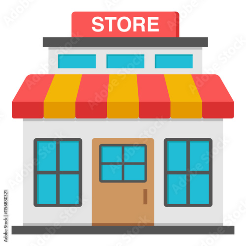 Creative design icon of store