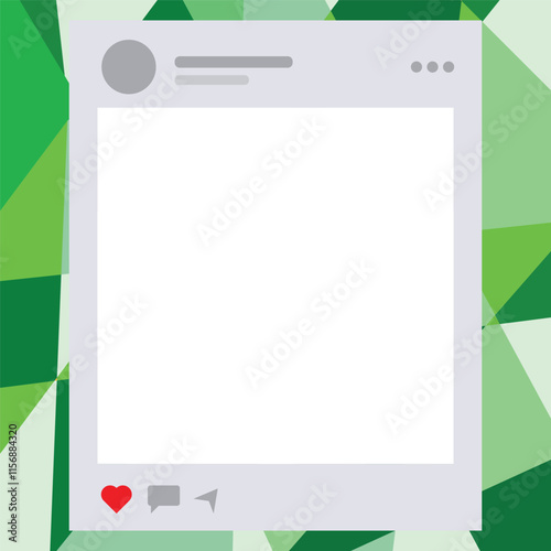 Modern Twibbon Template With a Transparent Content Placeholder