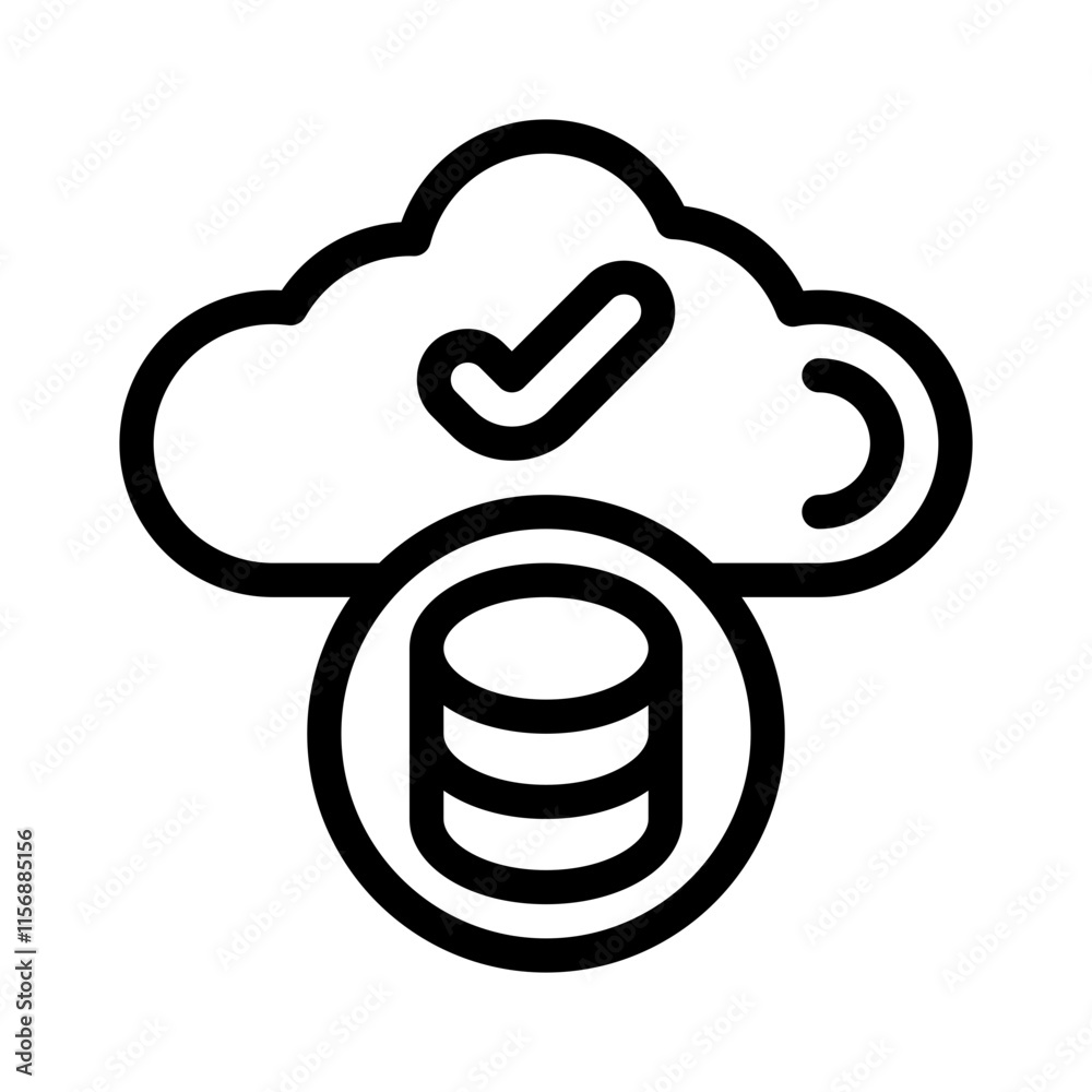 cloud storage line icon cloud storage line icon