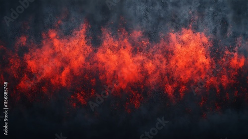 Fiery, smoky texture with intense red and orange flames against dark background.