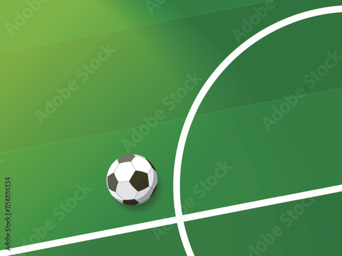 Football and football field kick-off circle shows a fun sport vector illustration graphic EPS 10
