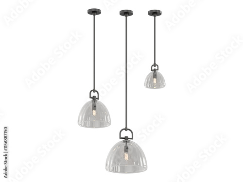 RH Botanist Dome Pendant - Elegant Lighting Fixture Against white Background photo