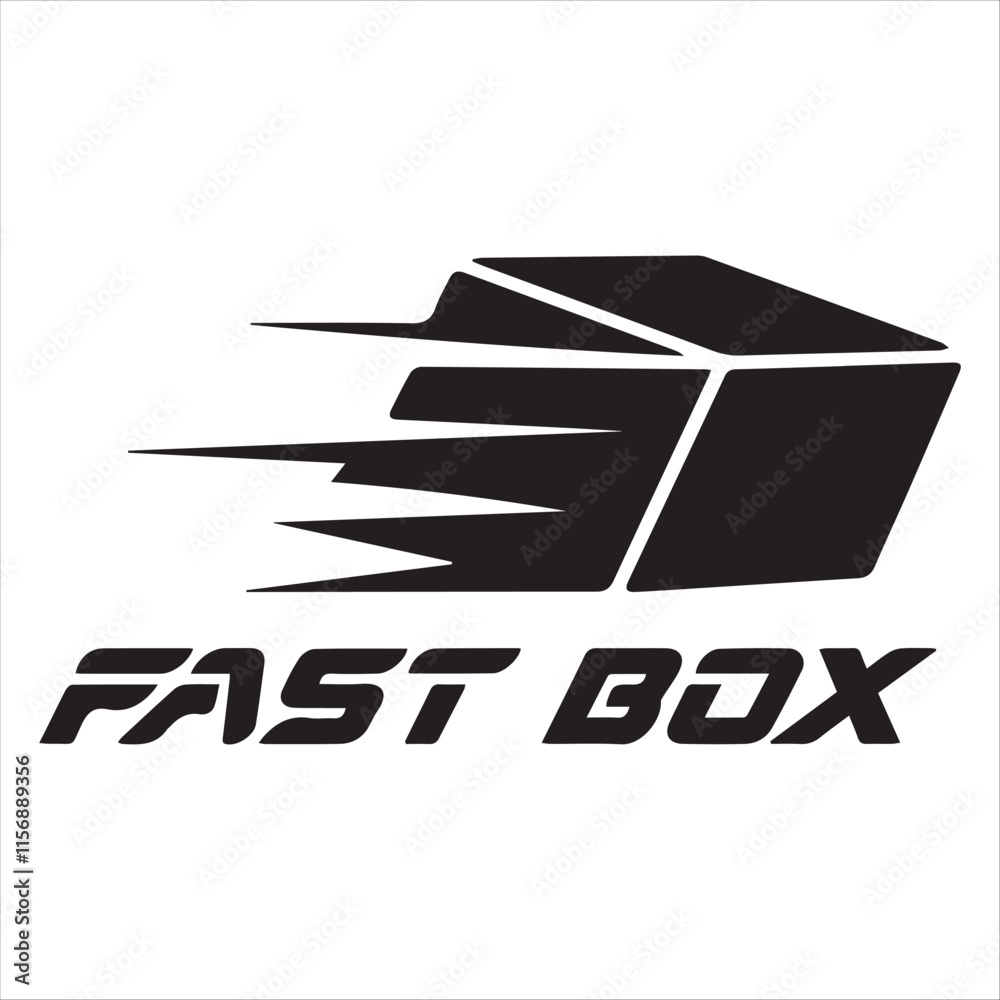 Simple illustration of an open cardboard box with the words Simple illustration of an open cardboard box with the words