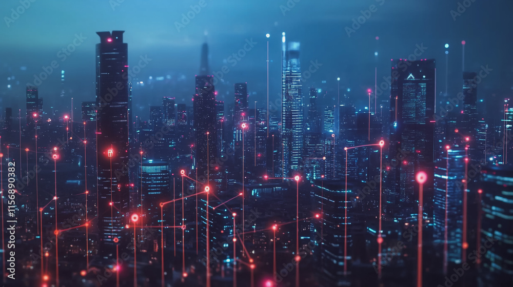 smart, digital, city, connection, network, innovation, Smart digital Innovation city with connection network reciprocity over the cityscape. of future smart wireless digital city and social media netw smart, digital, city, connection, network, innovation, Smart digital Innovation city with connection network reciprocity over the cityscape. of future smart wireless digital city and social media netw