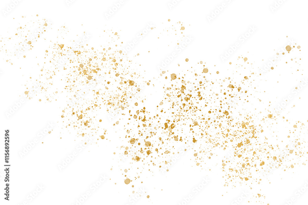 Gold glitter, glow, splatter isolated on transparent background. Festive gold decor for your design Gold glitter, glow, splatter isolated on transparent background. Festive gold decor for your design