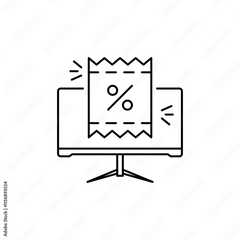 Icon Outline Discount Sign to indicate a special offer. Icon Outline Discount Sign to indicate a special offer.