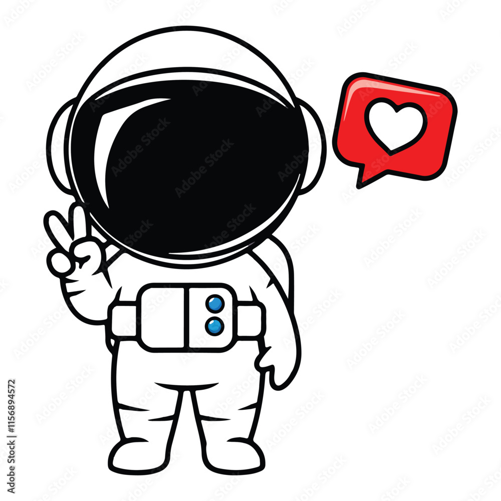 Cartoon Astronaut Vector Icon Illustration Cartoon Astronaut Vector Icon Illustration