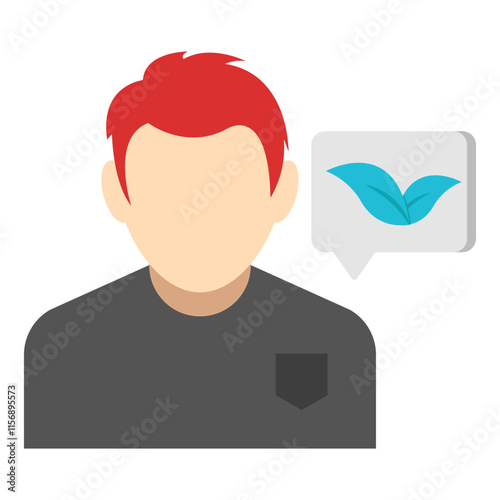 Creative design icon of eco chat