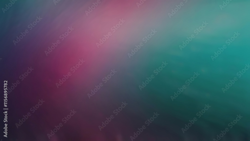 Obraz premium A blurred, grainy abstract background with a gradient from dark purple to light teal