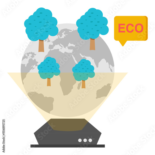 A unique design icon of global ecology