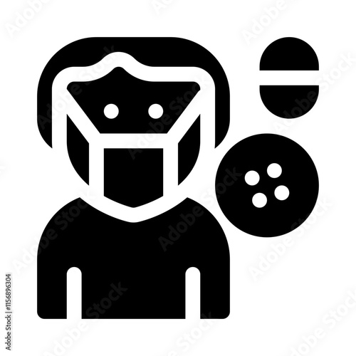 Medication glyph icon