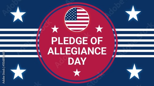Pledge of Allegiance Day web banner design illustration 