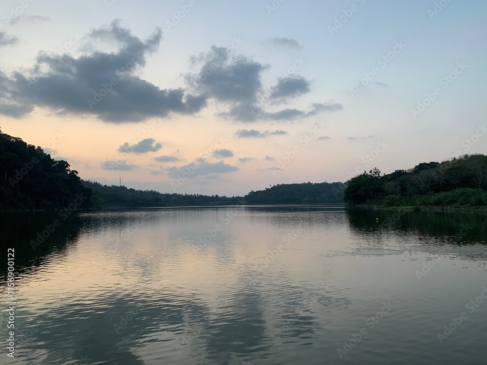 sunset on the lake