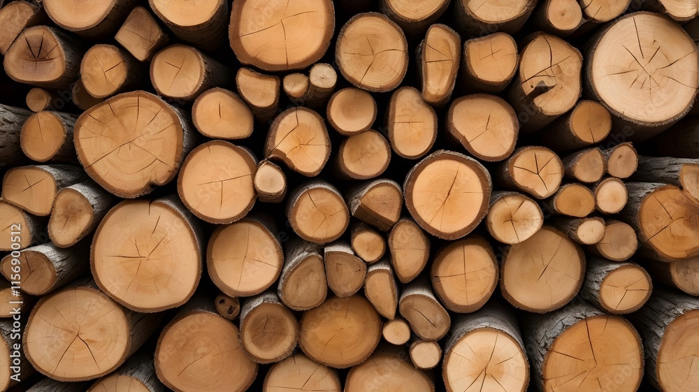 Stacked Logs with Natural Wood Texture Stacked Logs with Natural Wood Texture