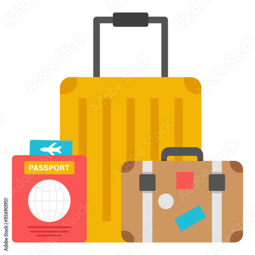 An icon design of travel accessories