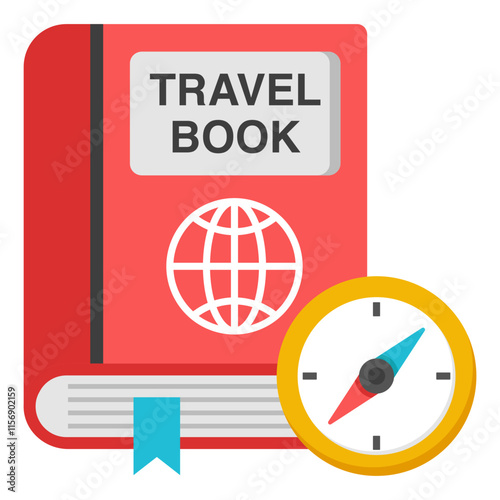 A creative design icon of guidebook