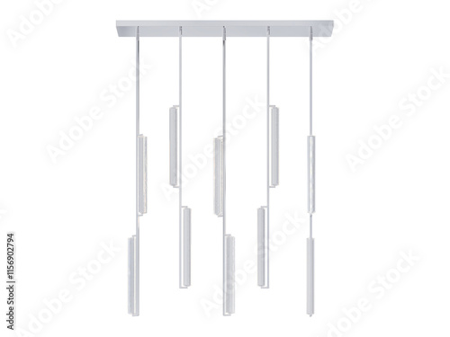 Rh Audubon Linear Chandelier - Elegant Lighting Fixture Against white Background photo