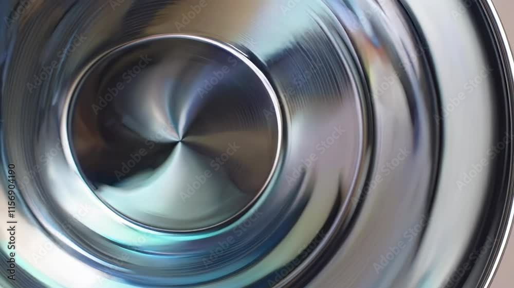 Abstract spinning metallic disc with textured reflections in monochrome. Abstract spinning metallic disc with textured reflections in monochrome.