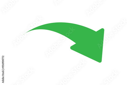 Free Download green curve arrow icon - GFXLoad