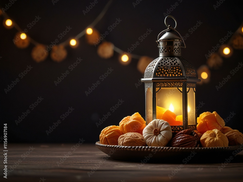 Obraz premium christmas lantern with candles