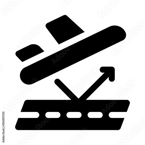 Departure glyph icon