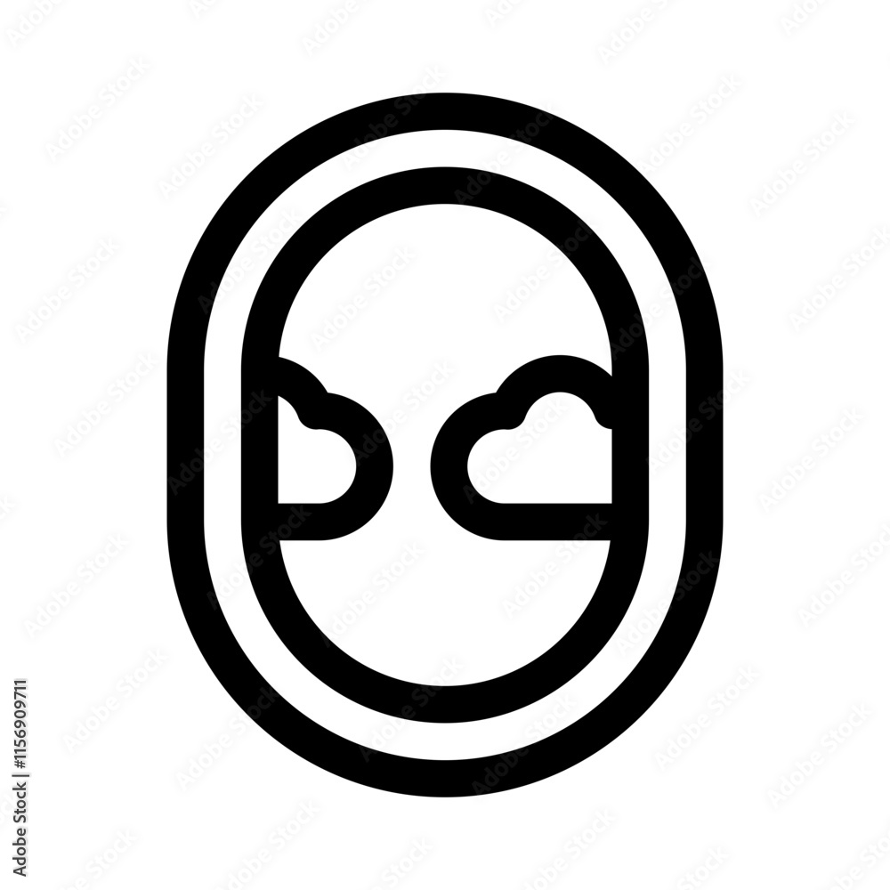airplane window line icon airplane window line icon