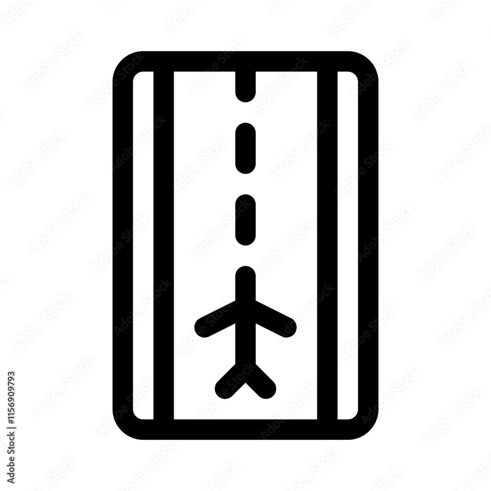 Fototapeta premium runway line icon