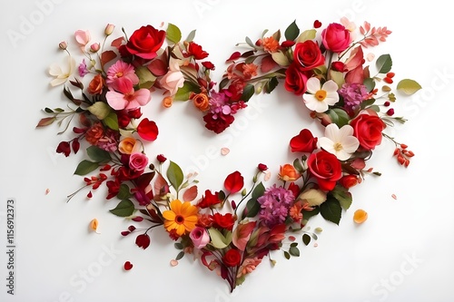heart made of roses