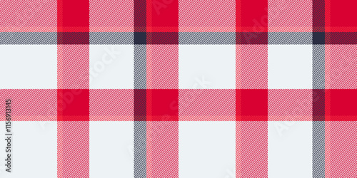 Love vector pattern texture, artistic background textile plaid. Pastel seamless fabric tartan check in red and white colors.