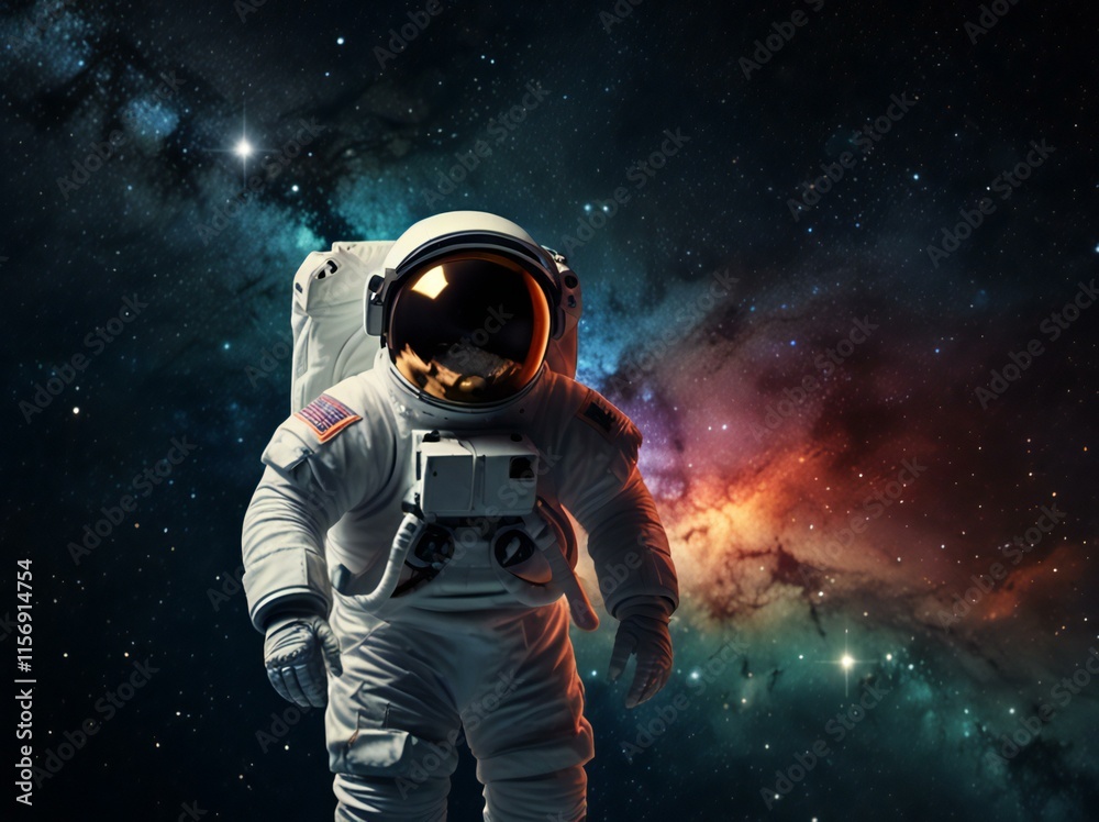 Fototapeta premium astronaut on the moon