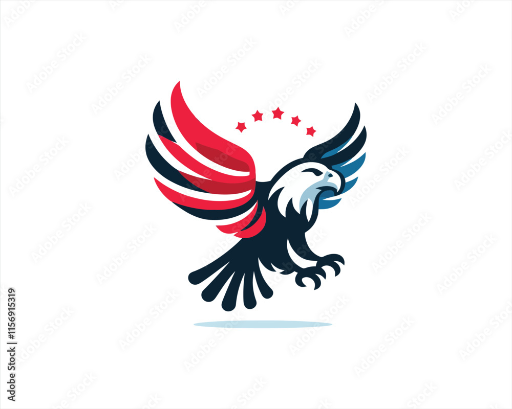 Obraz premium American Eagle icon logo template.