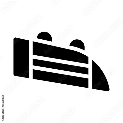 airplane wing glyph icon