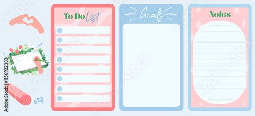 Daily Planner with Motivational Stickers