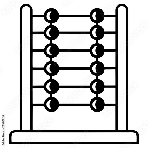 Abacus Line Art Vector Illustration