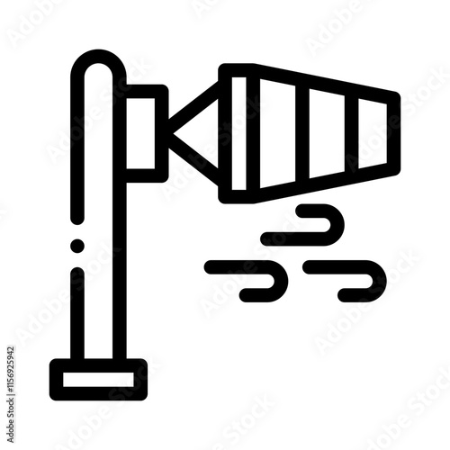 Wind line icon