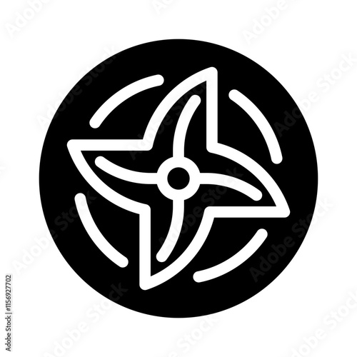 Airflow glyph icon
