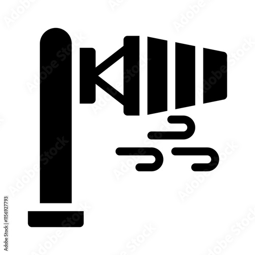 Wind glyph icon