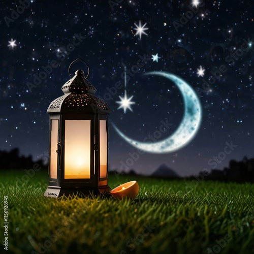 lantern in the grass