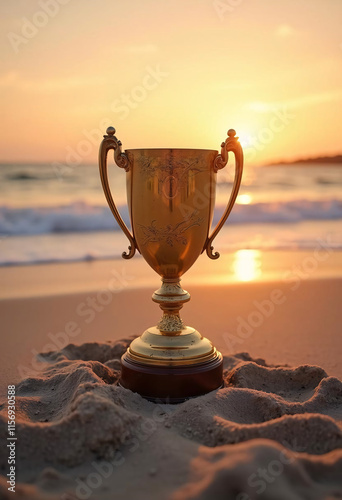 trophy and achievement image created with artificial 