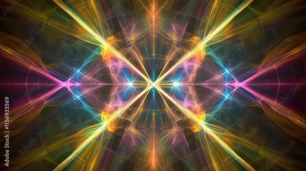 Abstract holographic lines and light beams crisscrossing. Intricate pattern, futuristic, digital presentation background. Modern, technology-focused. Abstract holographic lines and light beams crisscrossing. Intricate pattern, futuristic, digital presentation background. Modern, technology-focused.