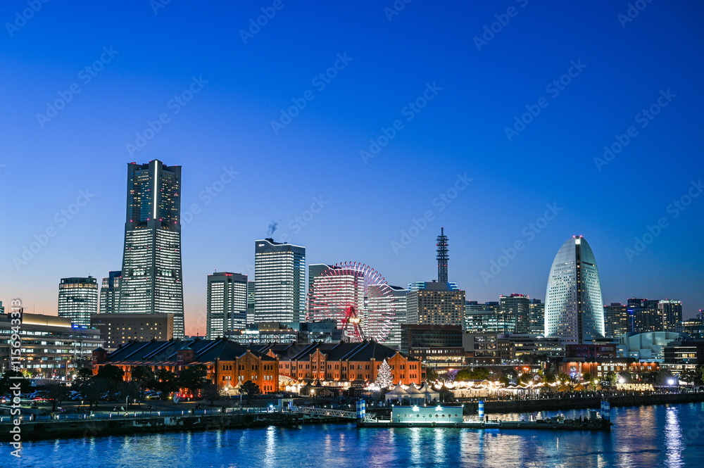 Obraz premium 横浜みなとみらいの夜景