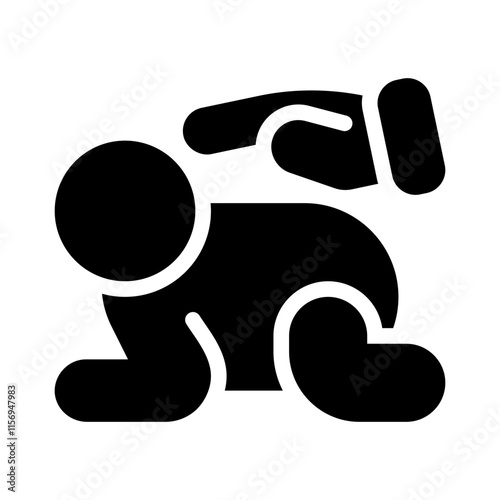 Massage glyph icon