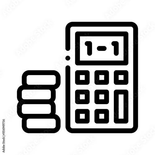 calculator line icon